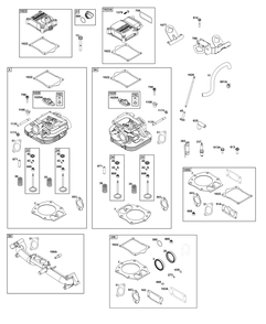 Cylinder Head Group Diagram and Parts List for 543477-3324-H7 400000 - 699999 Briggs and Stratton Engine